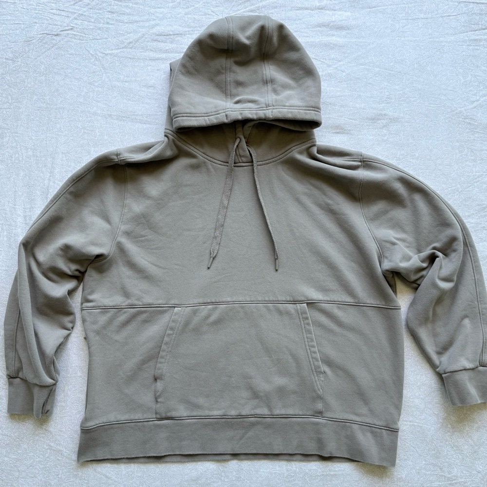 Athleta grey retro plush hoodie